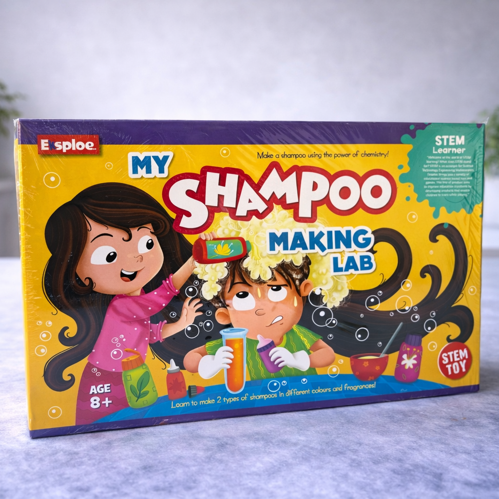 My Shampoo Making Lab Kit for Kids | DIY STEM Chemistry Toy Set with Fragrance & Color Mixing (Age 8+)