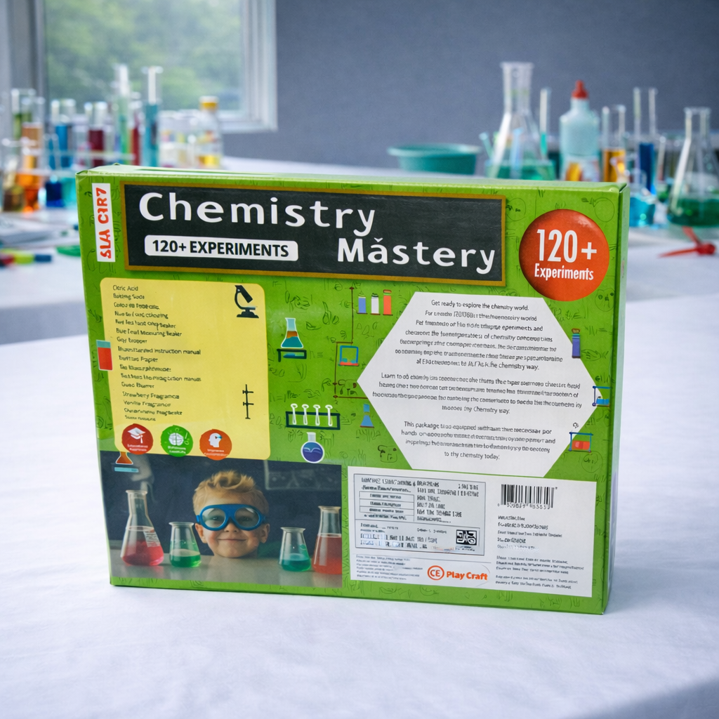 Chemistry Mastery Science Kit for Kids (8+ Years) – 120+ Experiments STEM Learning Toy with Lab Tools, Educational DIY Chemistry Set for Boys & Girls | Fun Science Activity Kit