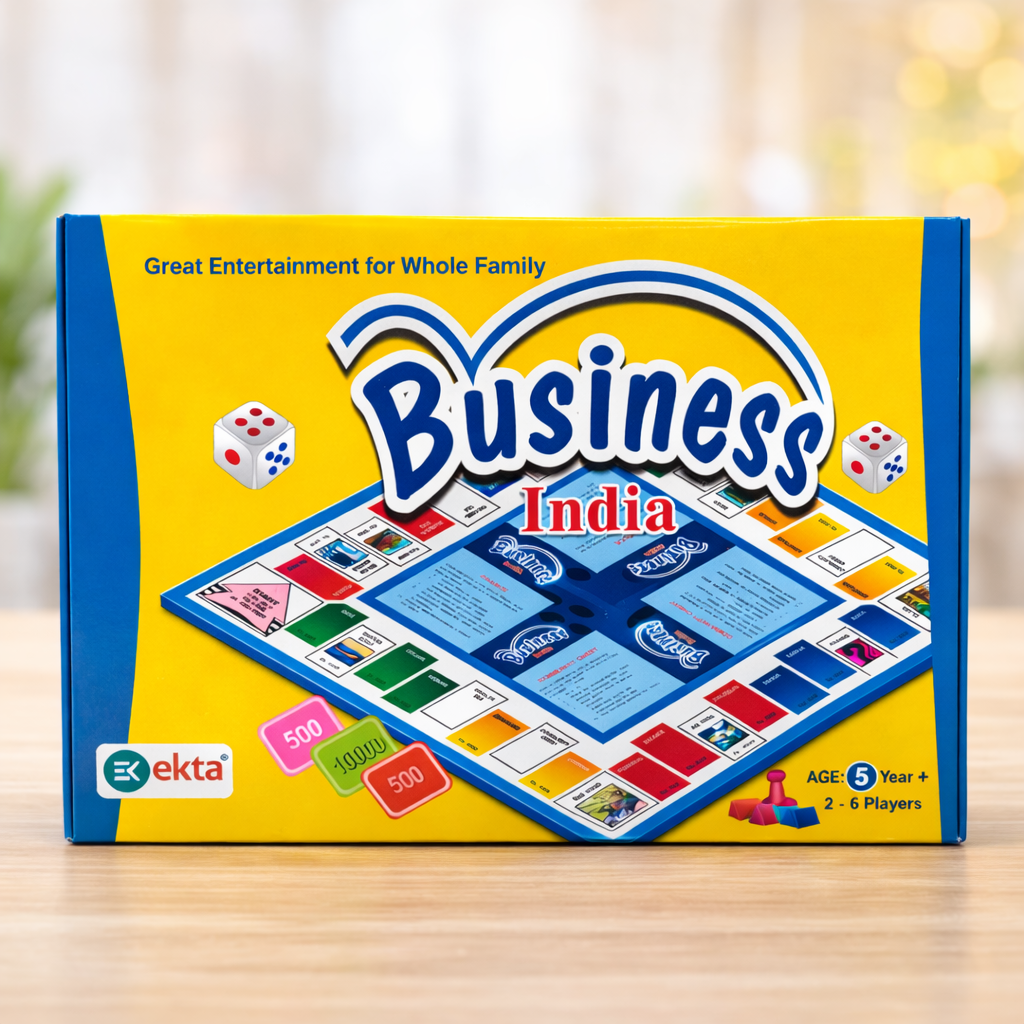 Business India Board Game for Kids & Family (2–6 Players) – Property Trading Game | Buy, Sell & Earn Strategy Game | Ages 5+