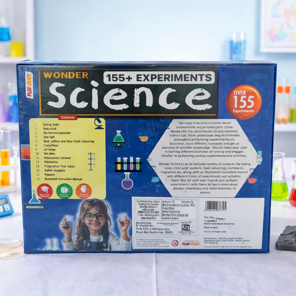 Wonder Science Lab Kit for Kids (Age 8+) – 155+ Science Experiments STEM Educational Toy | DIY Chemistry Lab Set with 30+ Tools & Ingredients | Hands-On Learning Science Kit for Boys & Girls
