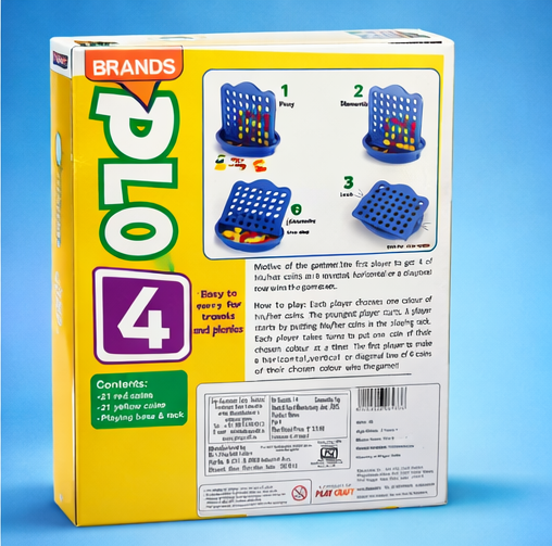 Playcraft Plot 4 Connect Game for Kids 3+ | 4-in-a-Row Strategy Board Game | Travel-Friendly Fun Family Game