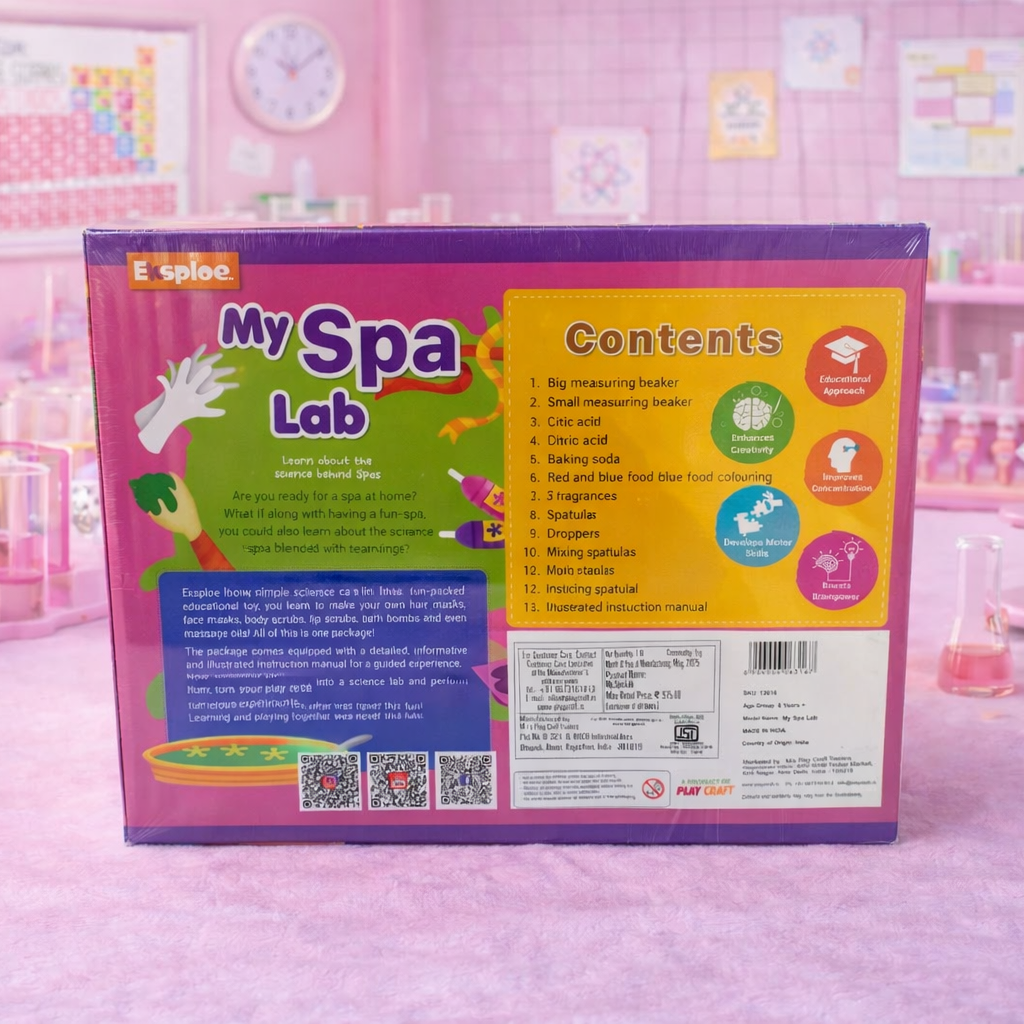 My Spa Lab Science Kit for Kids (Age 8+) – DIY Spa STEM Educational Toy | Make Face Masks, Body Scrubs & Bath Bombs | Fun Science Experiment Kit for Girls & Kids