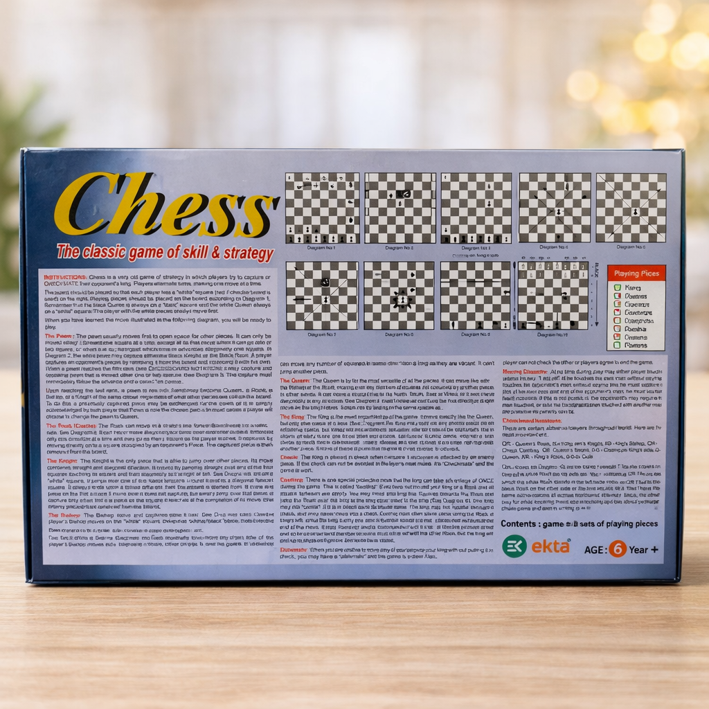 Classic Chess Board Game for Kids & Adults (6+ Years) – Strategy & Brain Development Game | 2 Player Indoor Board Game