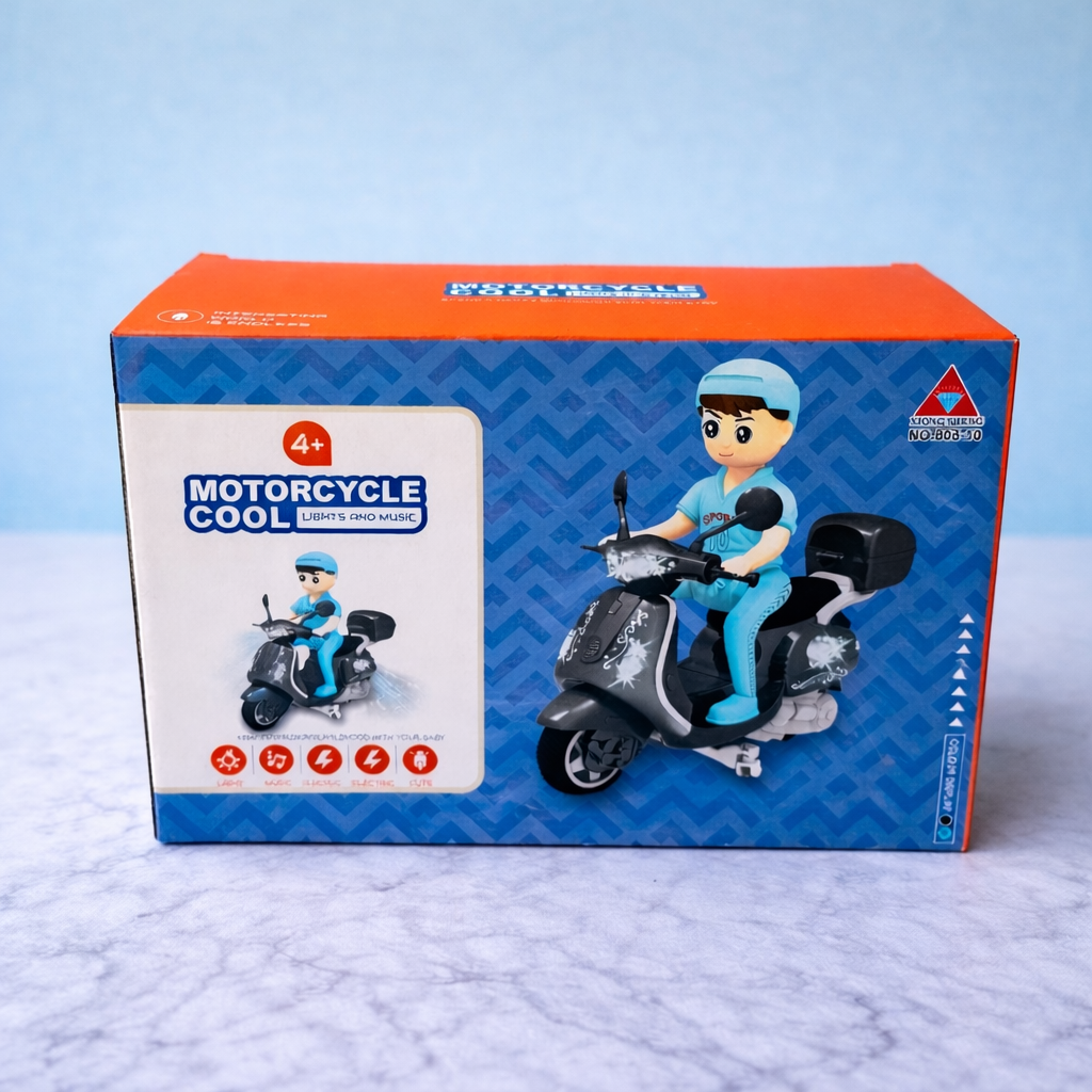 Kids Electric Motorcycle Toy with Lights & Music – Battery Operated Scooter Toy for Boys & Girls (3+ Years)
