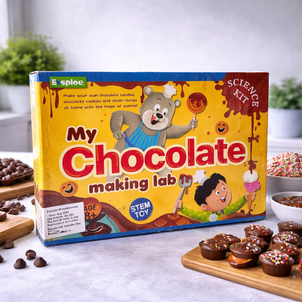 My Chocolate Making Lab Kit for Kids | DIY STEM Cooking & Science Toy Set with Molds & Tools (Age 8+)
