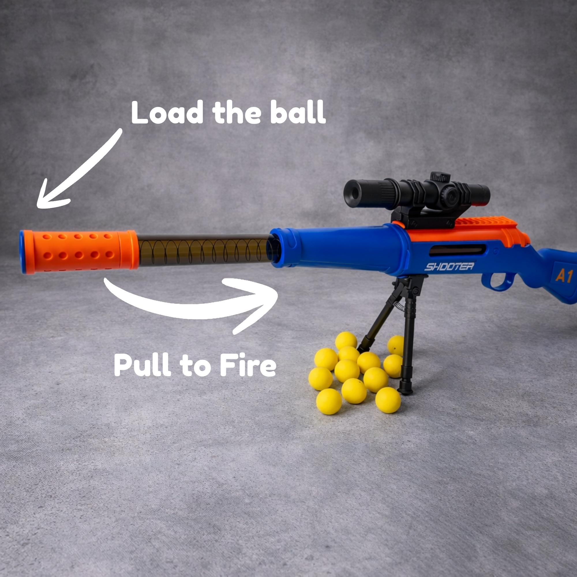 Strike Shooting Toy Gun Set with Scope & Soft Bullets | Kids Sniper Rifle Playset | Long Range Shooting Toy for Boys (6+ Years)