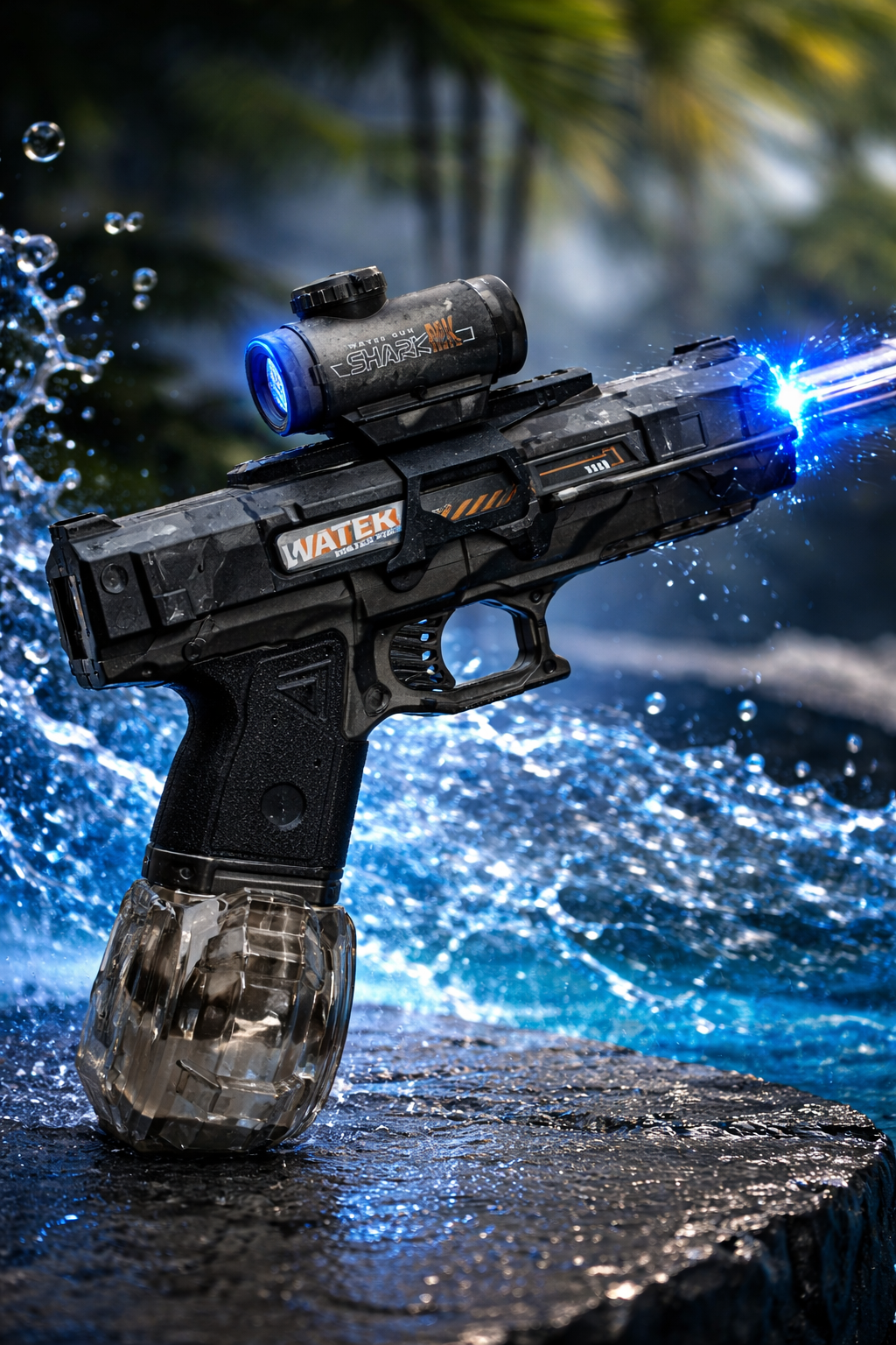 Rechargeable Electric Water Gun Toy for Kids & Adults | Automatic Water Blaster with LED Light Effect | High Power Water Shooter for Outdoor Fun
