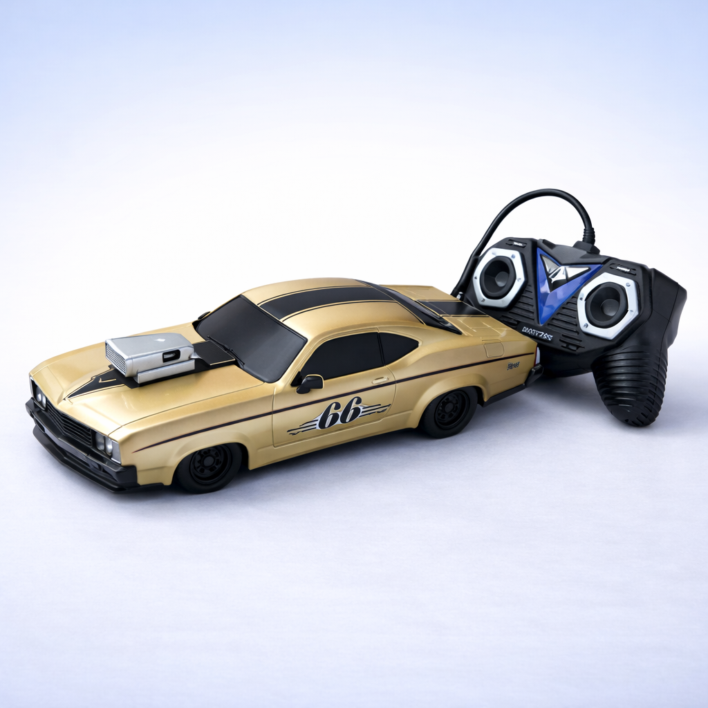 Remote Control Muscle Car Toy with Charger – 1:20 Scale High-Speed Racing Car for Kids | Durable RC Car with Controller